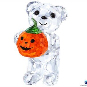 Swarovski Kris Bear A Pumpkin For You BNIB Discontinued Holiday Gift